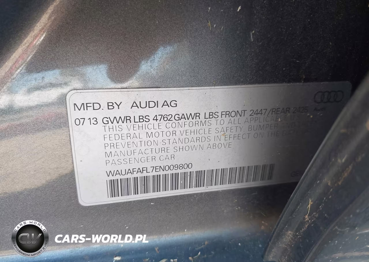 2014 Audi A4 2.0T Premium VIN:WAUAFAFL7EN009800 - 9