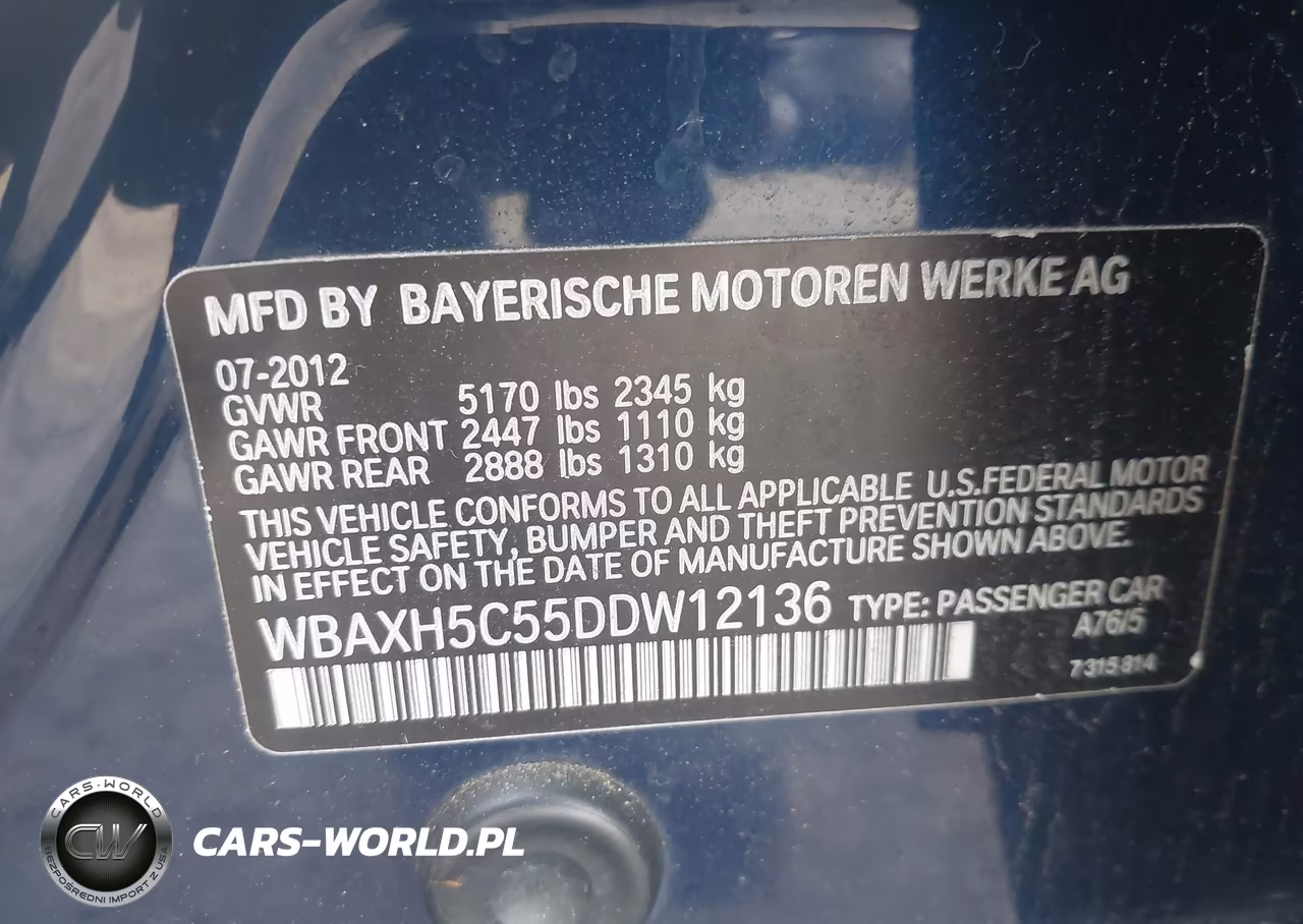 2013 BMW 528I xDrive VIN:WBAXH5C55DDW12136 - 9