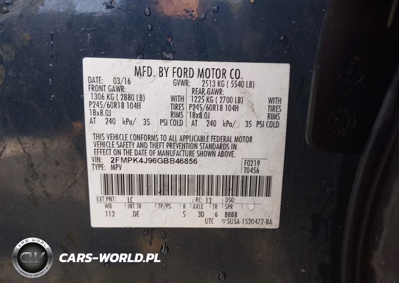 2016 Ford Edge Sel VIN:2FMPK4J96GBB46856 - 9