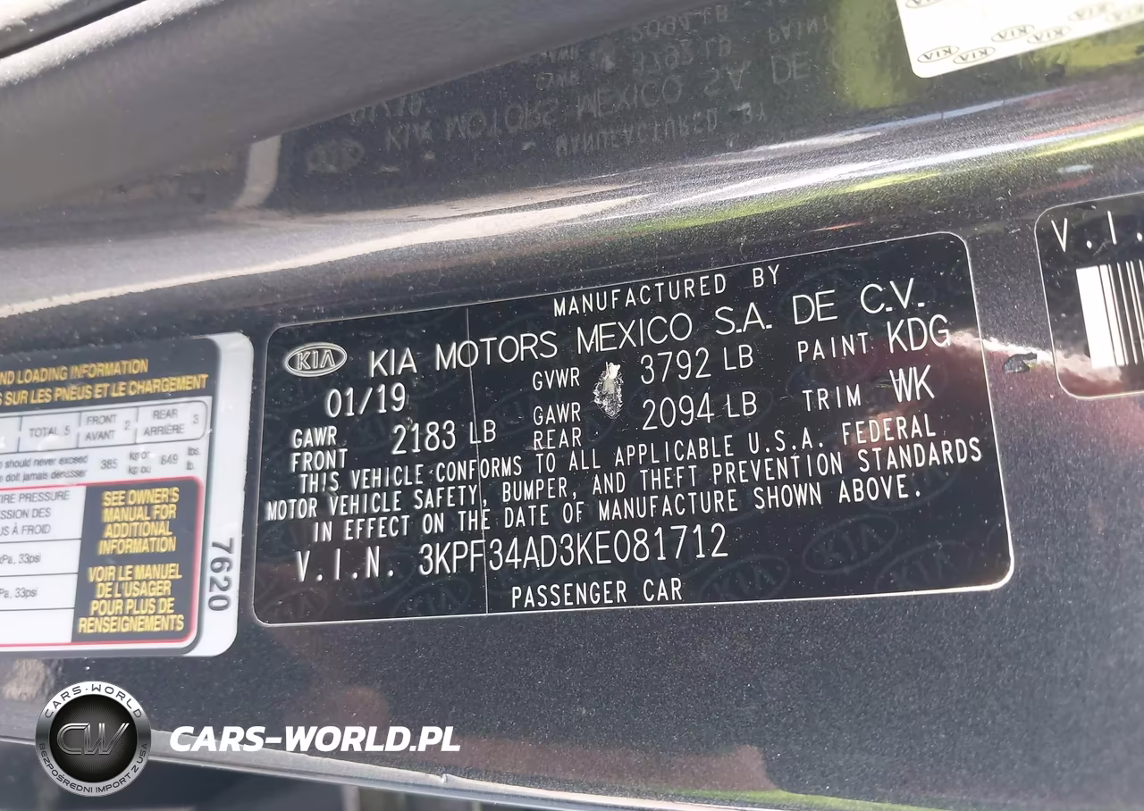 2019 Kia Forte S VIN:3KPF34AD3KE081712 - 9