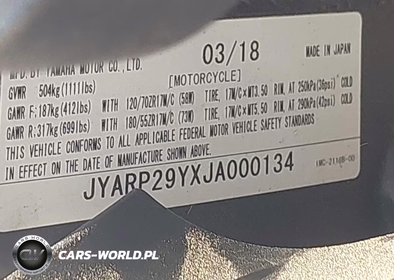 2018 Yamaha Fjr1300 Ac VIN:JYARP29YXJA000134 - 10