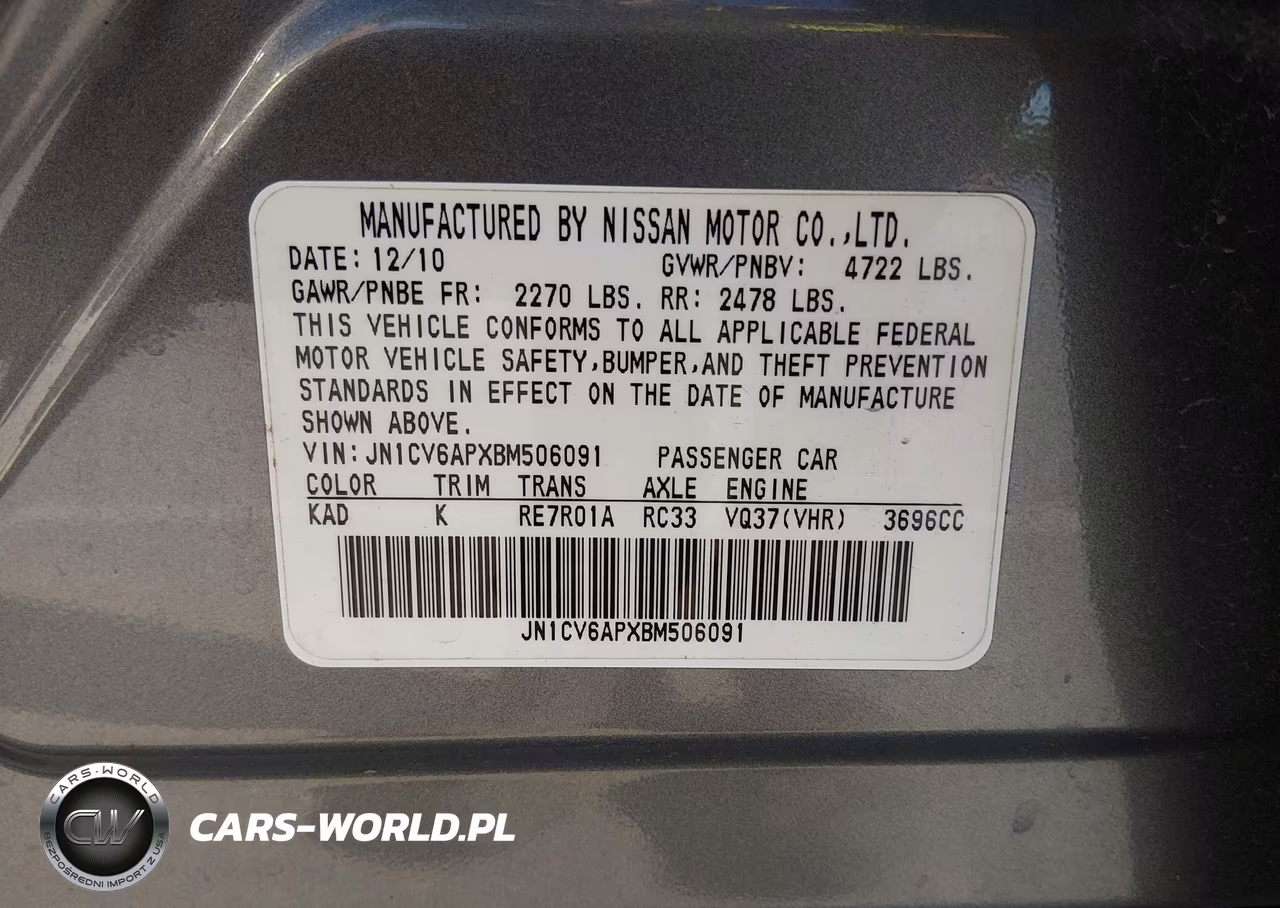 2011 Infiniti G37 Journey VIN:JN1CV6APXBM506091 - 9