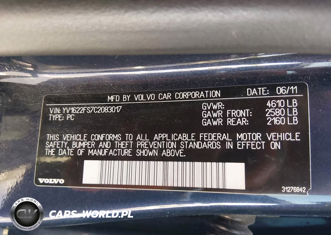 2012 Volvo S60 T5 VIN:YV1622FS7C2083017 - 9
