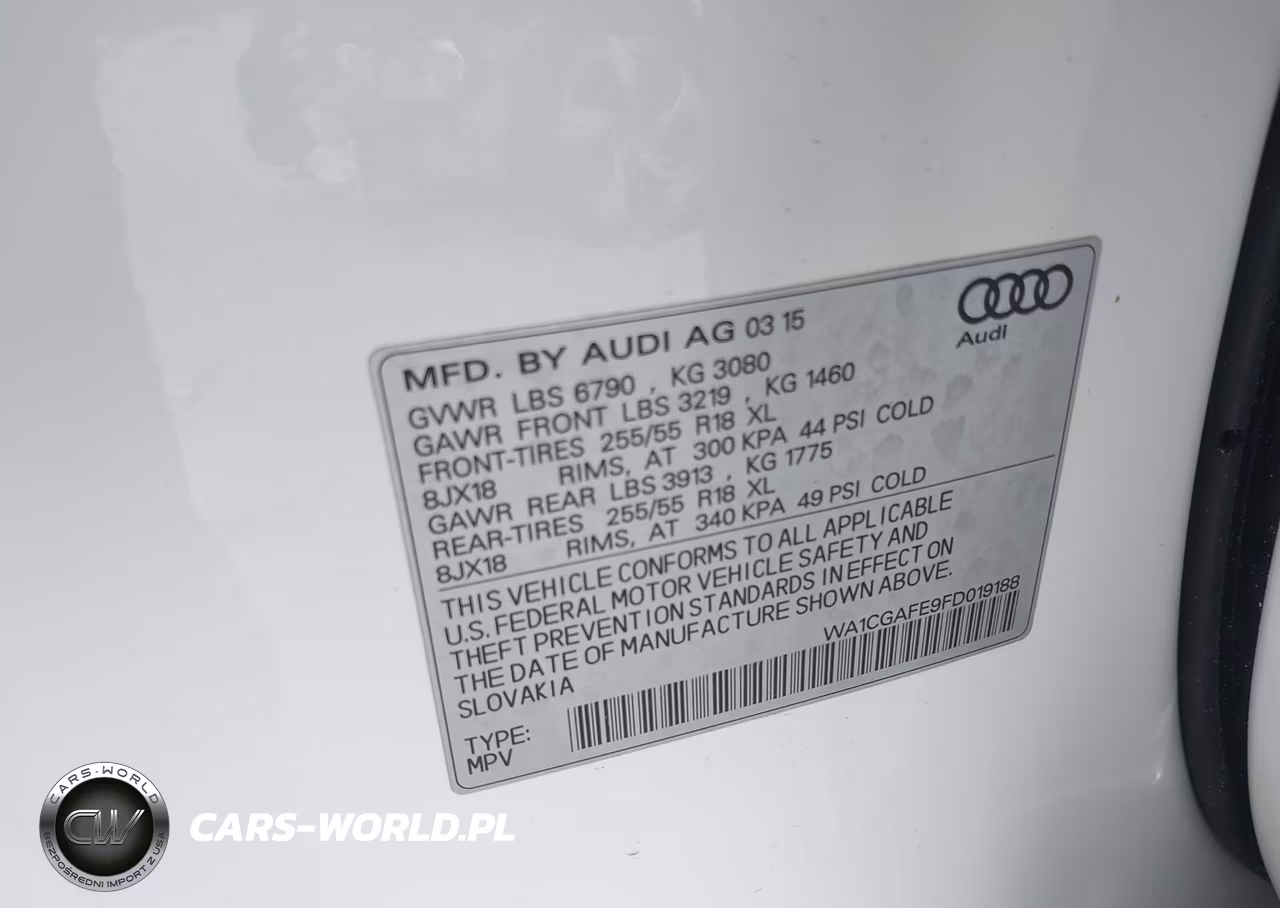 2015 Audi Q7 3.0T Premium VIN:WA1CGAFE9FD019188 - 9