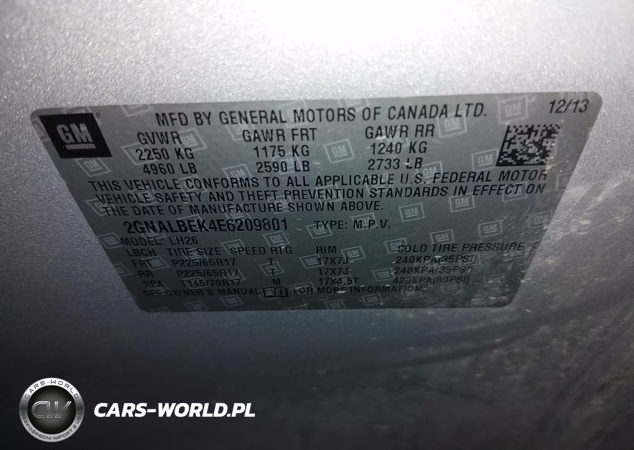 2014 Chevrolet Equinox 1Lt VIN:2GNALBEK4E6209801 - 9