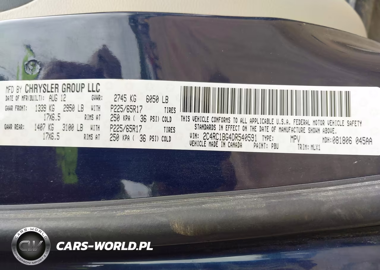 2013 Chrysler Town & Country Touring VIN:2C4RC1BG4DR540591 - 9