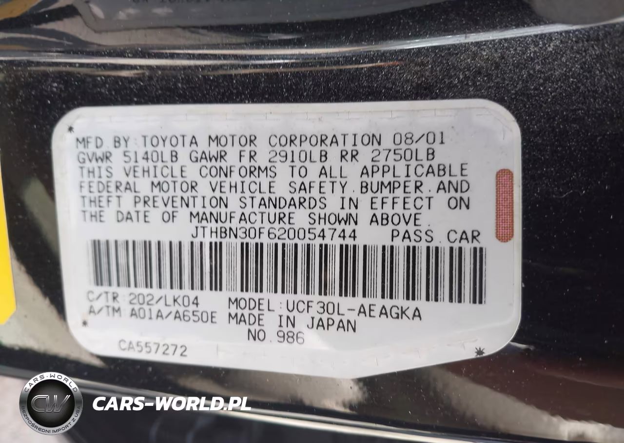 2002 Lexus Ls 430 VIN:JTHBN30F620054744 - 9