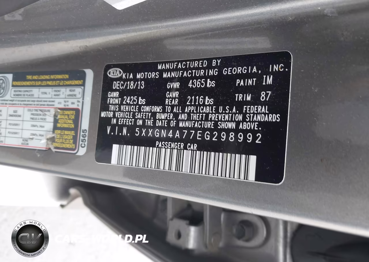 2014 Kia Optima Ex VIN:5XXGN4A77EG298992 - 9