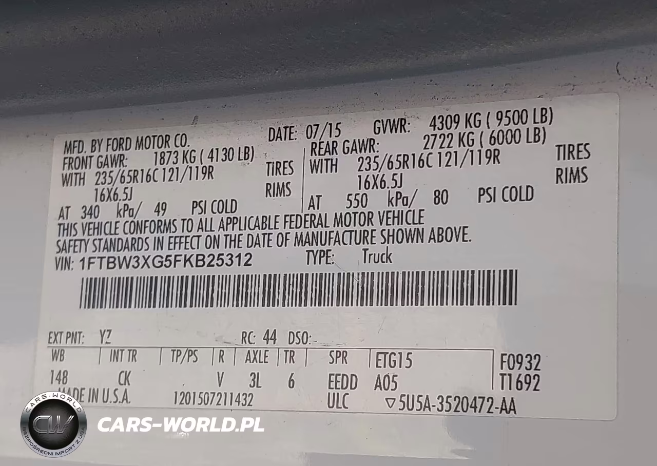 2015 Ford Transit-350 VIN:1FTBW3XG5FKB25312 - 9