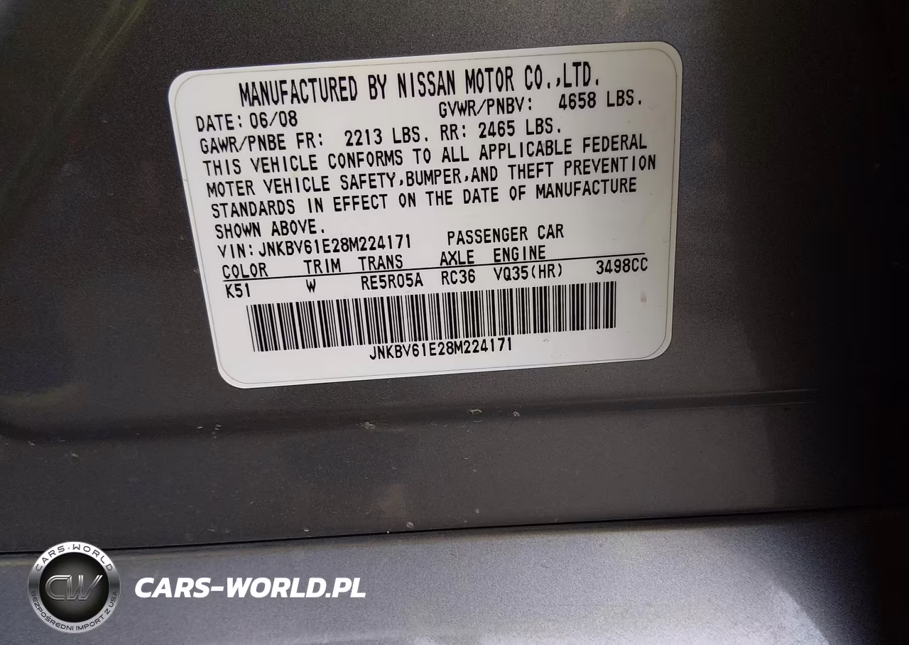 2008 Infiniti G35 Journey VIN:JNKBV61E28M224171 - 9