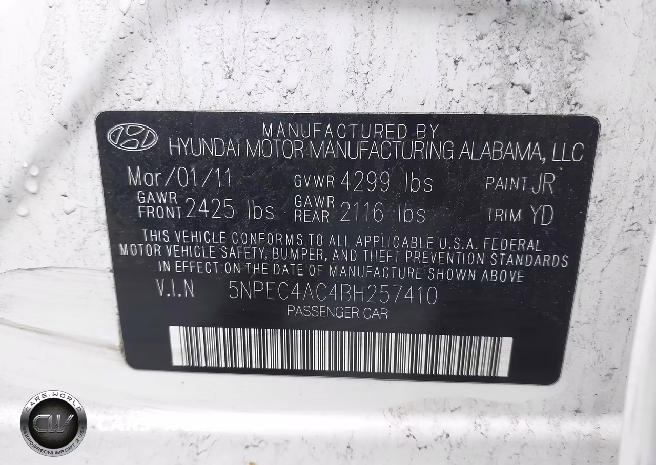 2011 Hyundai Sonata Limited VIN:5NPEC4AC4BH257410 - 9