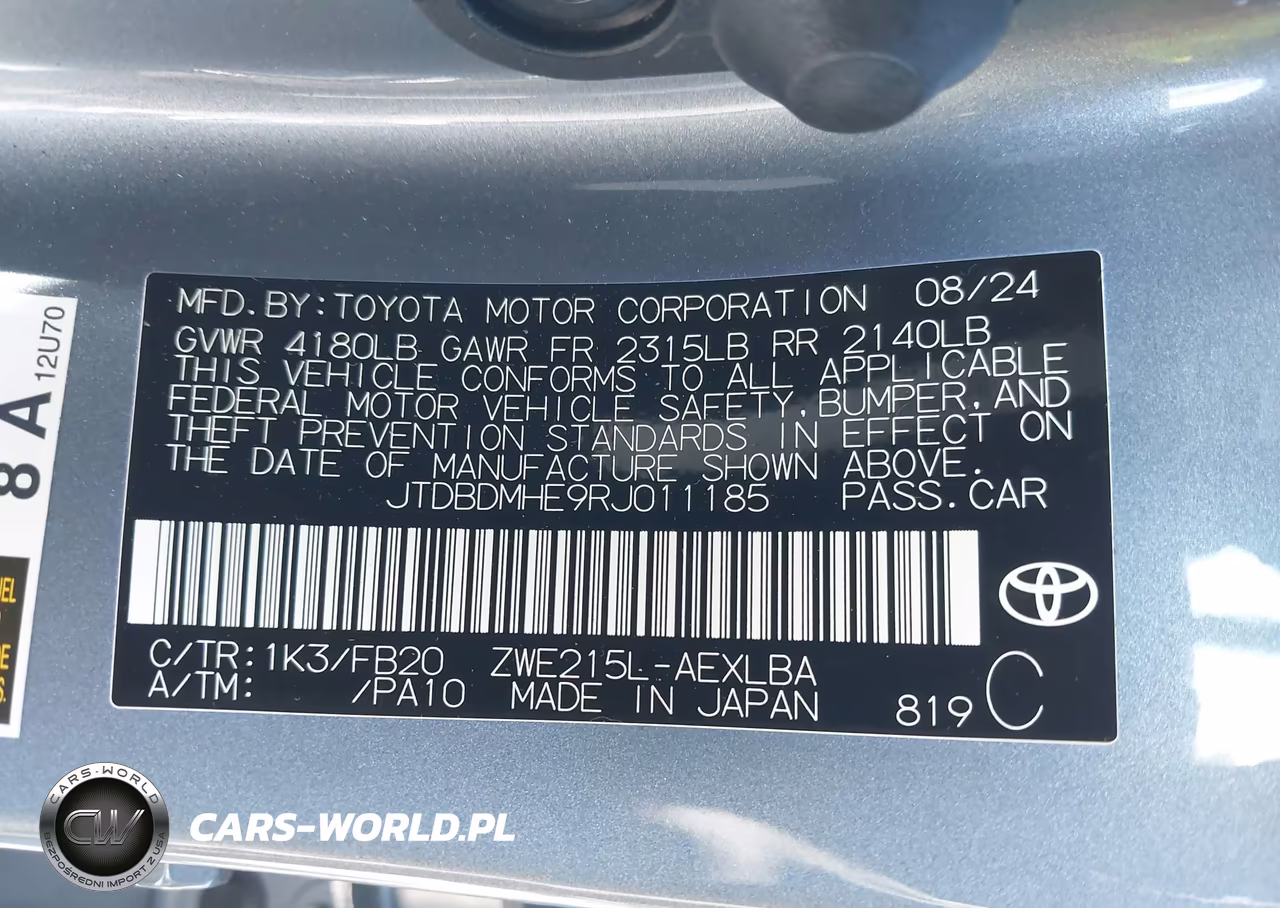2024 Toyota Corolla Hybrid Le VIN:JTDBDMHE9RJ011185 - 9