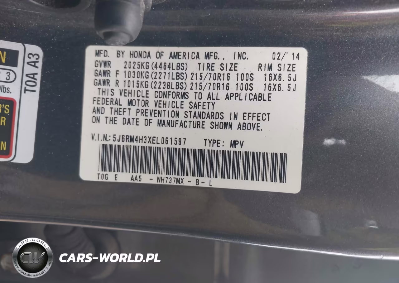 2014 Honda Cr-V Lx VIN:5J6RM4H3XEL061597 - 9