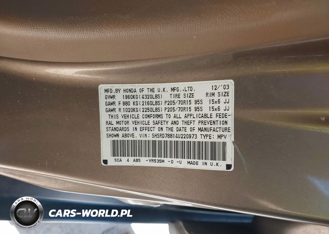 2004 Honda Cr-V Ex VIN:SHSRD78814U220973 - 9
