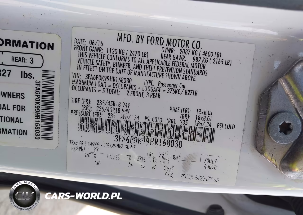2017 Ford Fusion Titanium VIN:3FA6P0K99HR168030 - 9