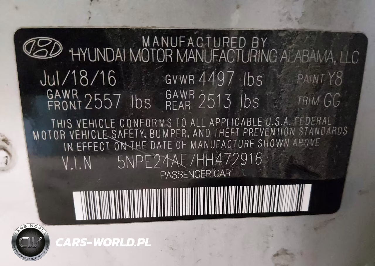 2017 Hyundai Sonata VIN:5NPE24AF7HH472916 - 9