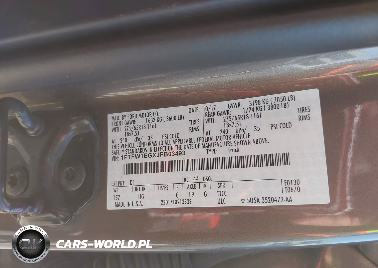 2018 Ford F-150 Xlt VIN:1FTFW1EGXJFB03493 - 9