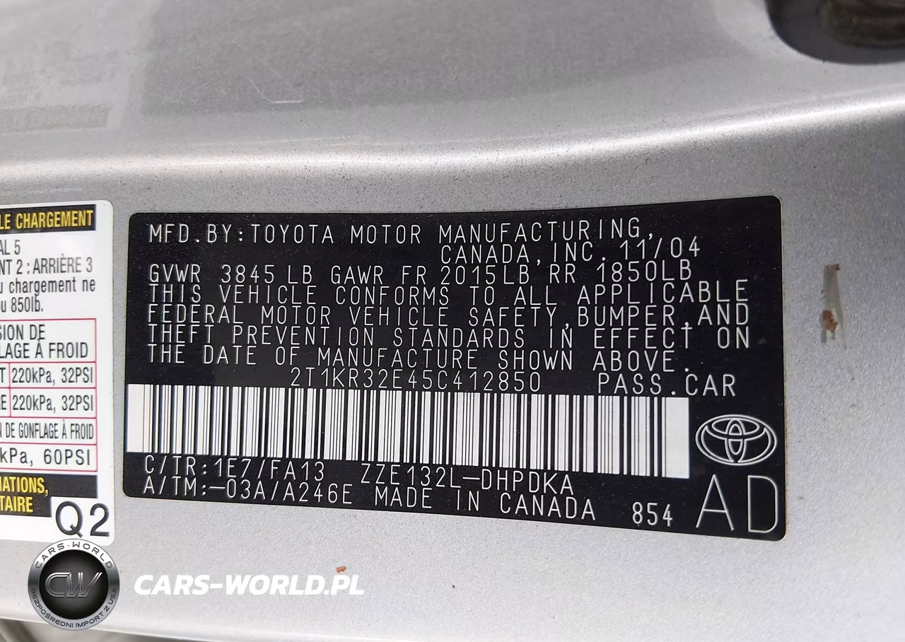 2005 Toyota Matrix VIN:2T1KR32E45C412850 - 9