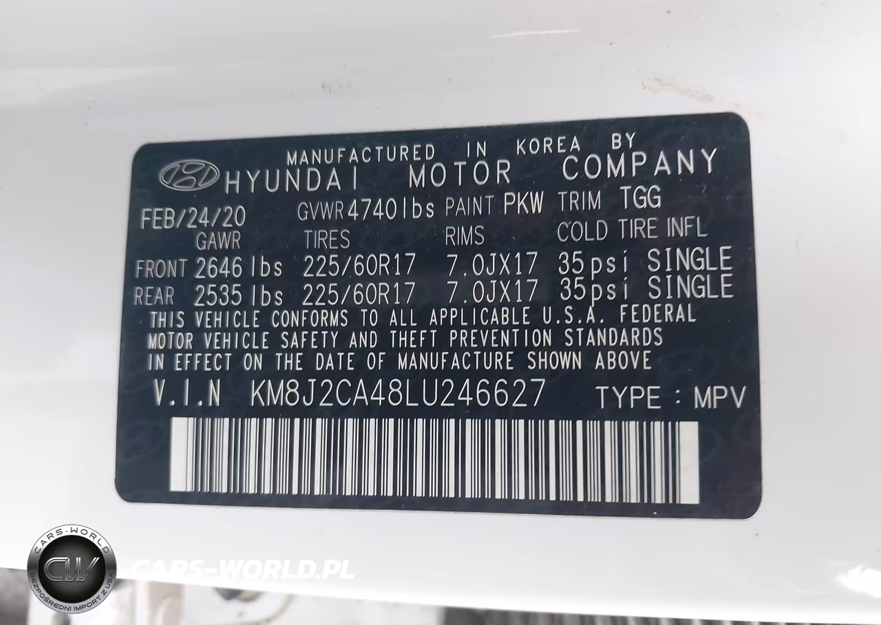 2020 Hyundai Tucson Se VIN:KM8J2CA48LU246627 - 9