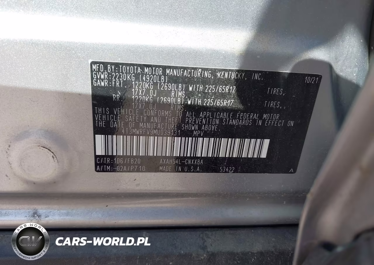 2021 Toyota Rav4 Hybrid Le VIN:4T3MWRFV9MU039131 - 9