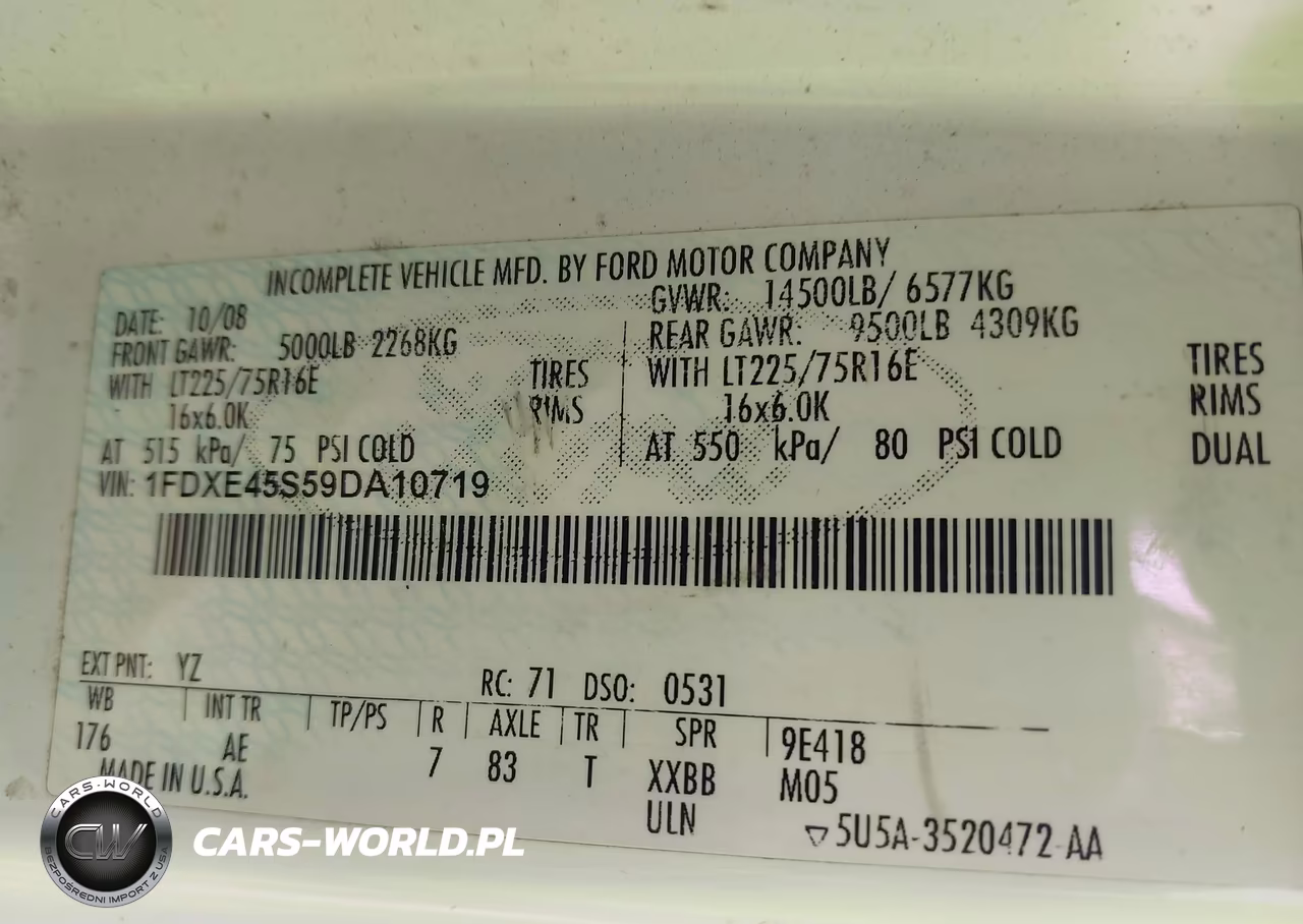 2009 Ford Econoline Commercial Cutaway VIN:1FDXE45S59DA10719 - 8