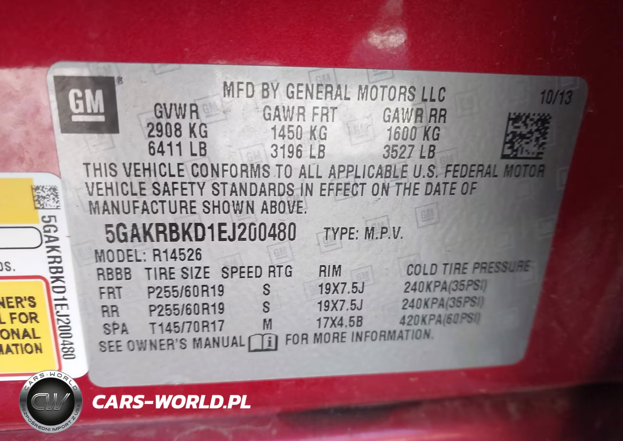 2014 Buick Enclave Leather VIN:5GAKRBKD1EJ200480 - 9