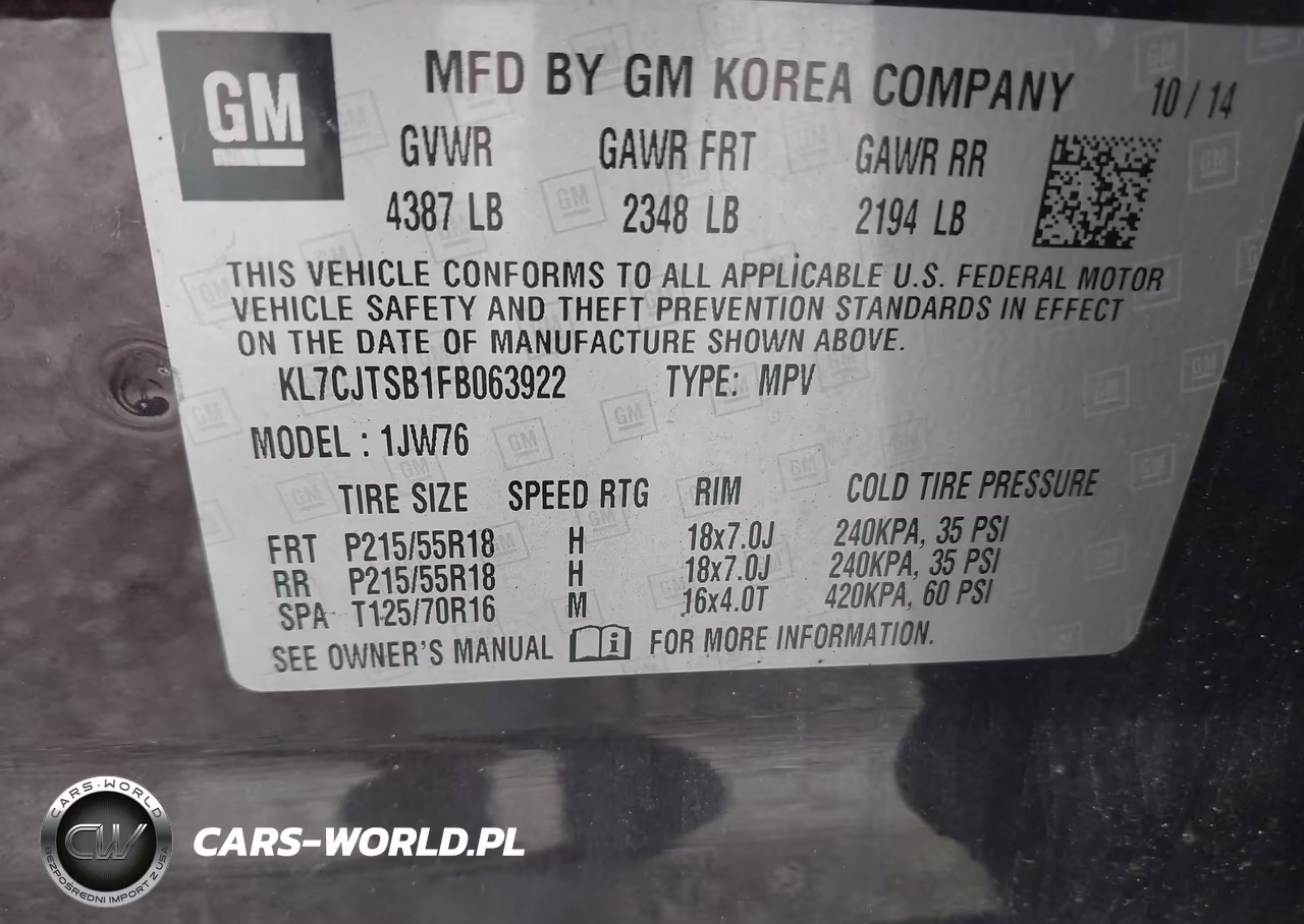 2015 Chevrolet Trax Ltz VIN:KL7CJTSB1FB063922 - 9