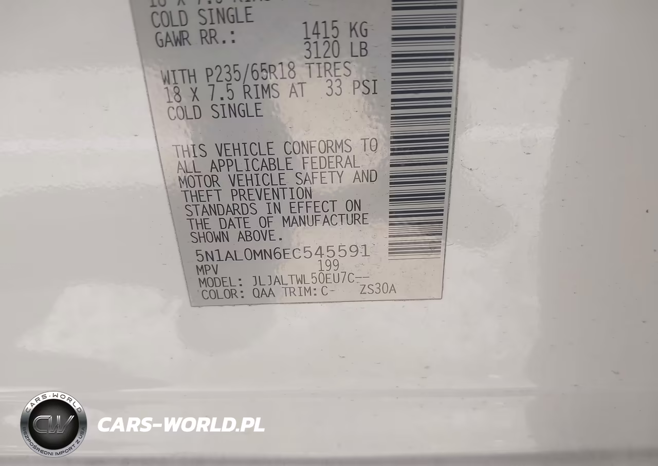 2014 Infiniti Qx60 VIN:5N1AL0MN6EC545591 - 9