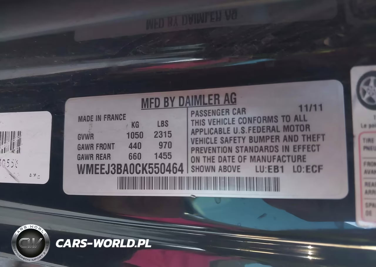2012 Smart Fortwo Passion VIN:WMEEJ3BA0CK550464 - 9