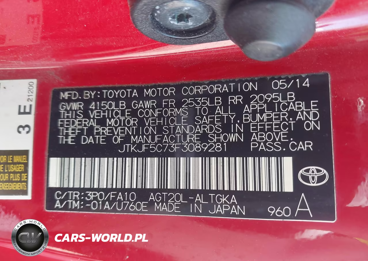 2015 Scion Tc VIN:JTKJF5C73F3089281 - 9