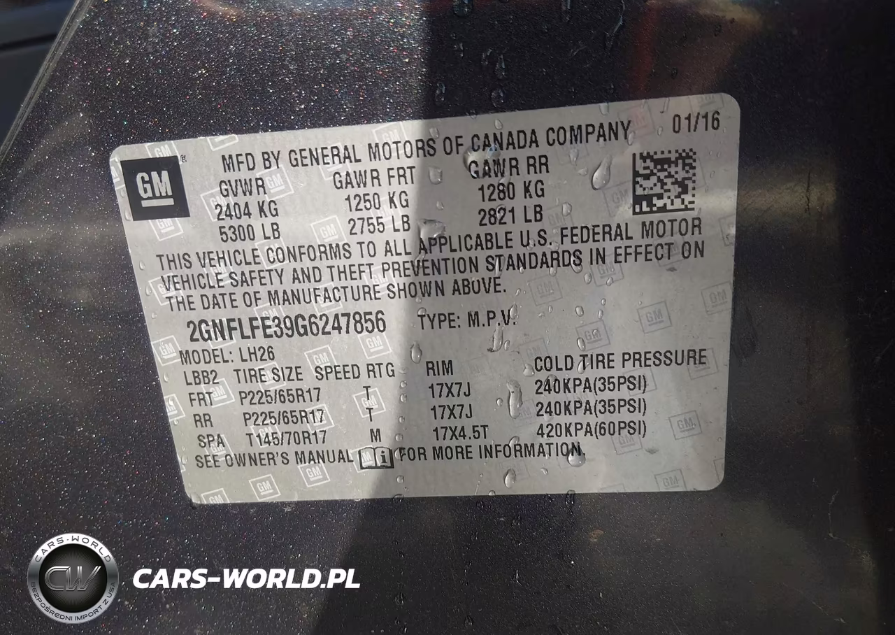 2016 Chevrolet Equinox Lt VIN:2GNFLFE39G6247856 - 9