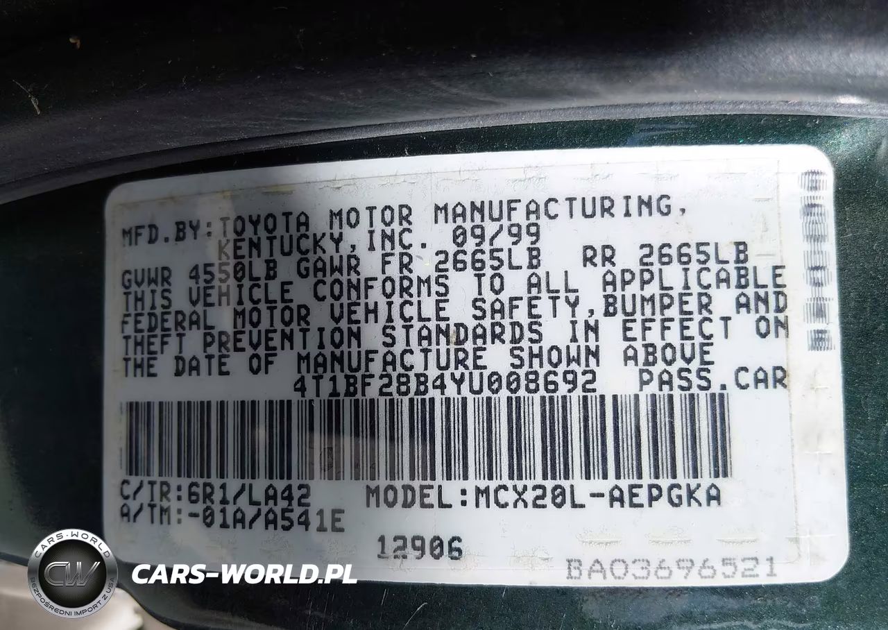 2000 Toyota Avalon Xls VIN:4T1BF28B4YU008692 - 9