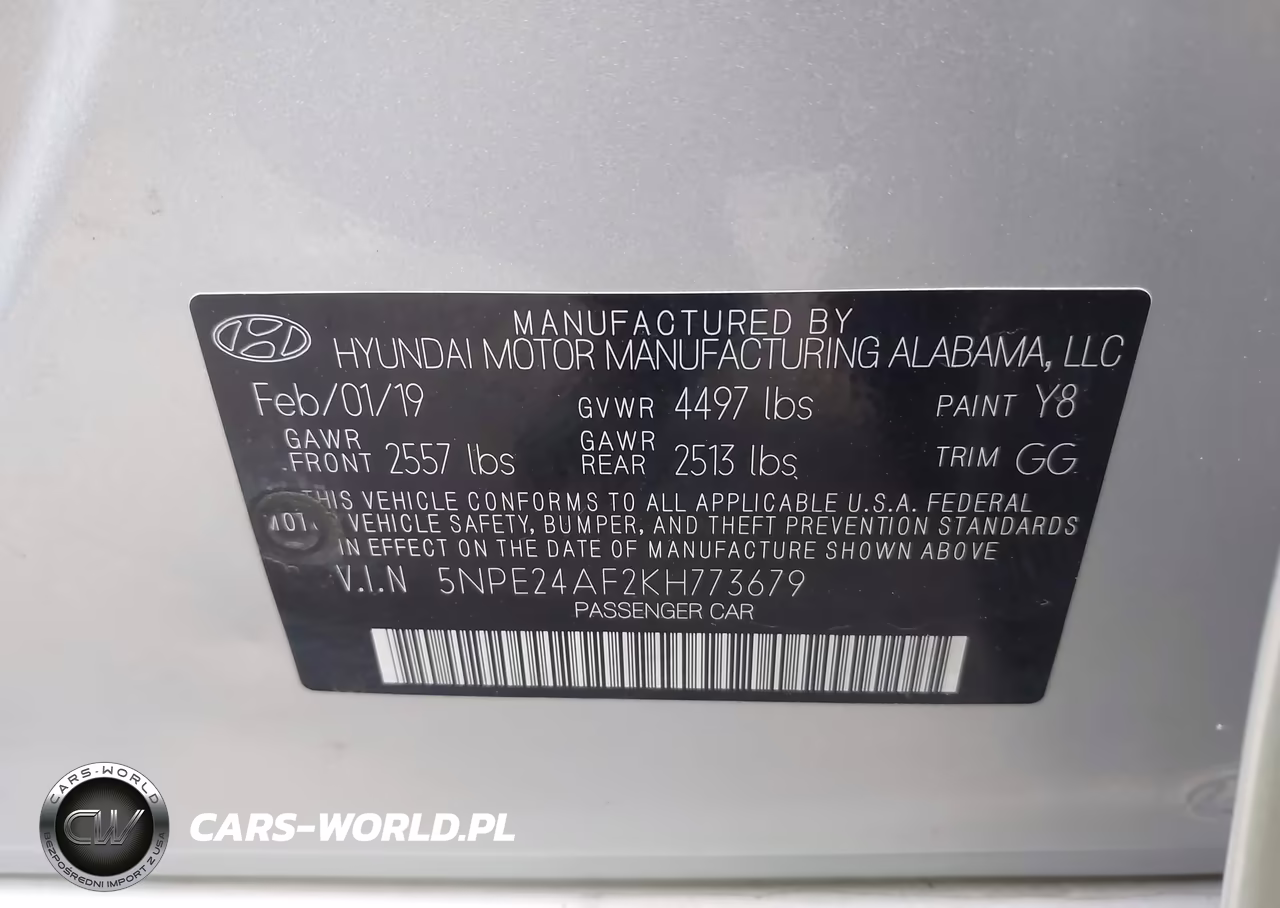 2019 Hyundai Sonata Se VIN:5NPE24AF2KH773679 - 9