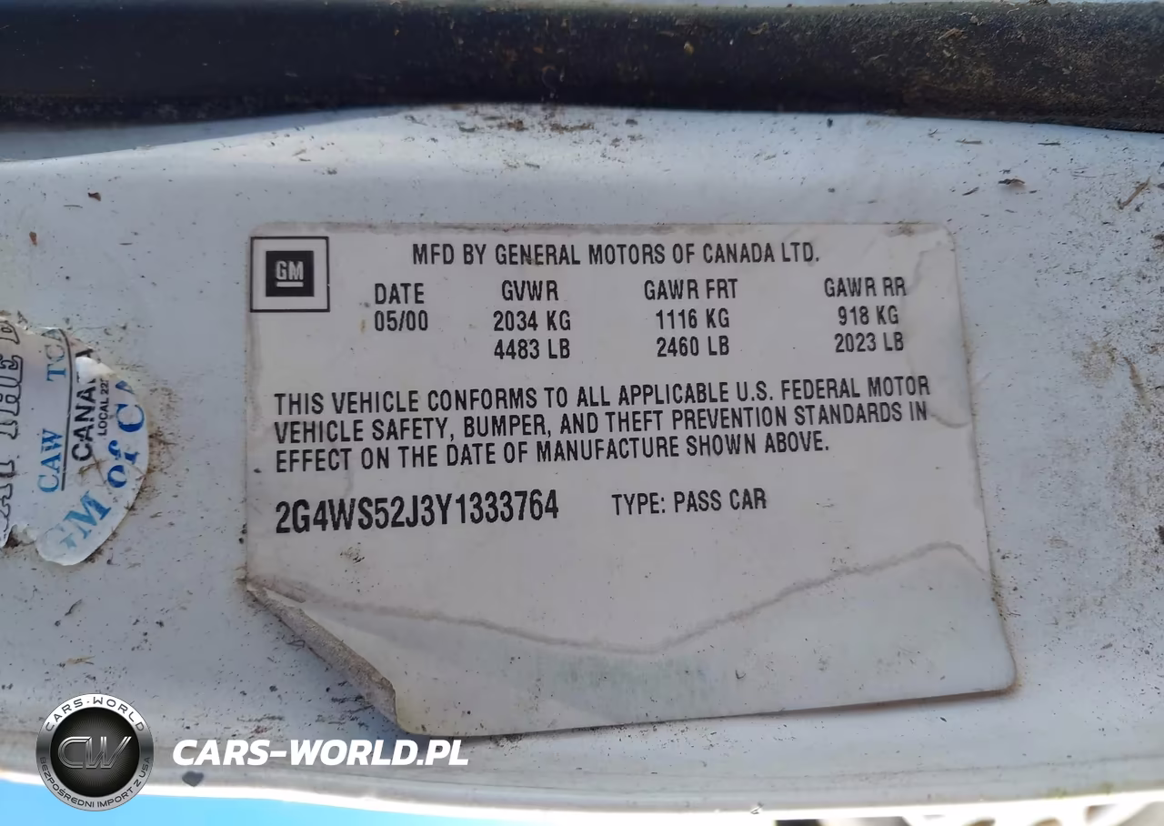2000 Buick Century Custom VIN:2G4WS52J3Y1333764 - 9
