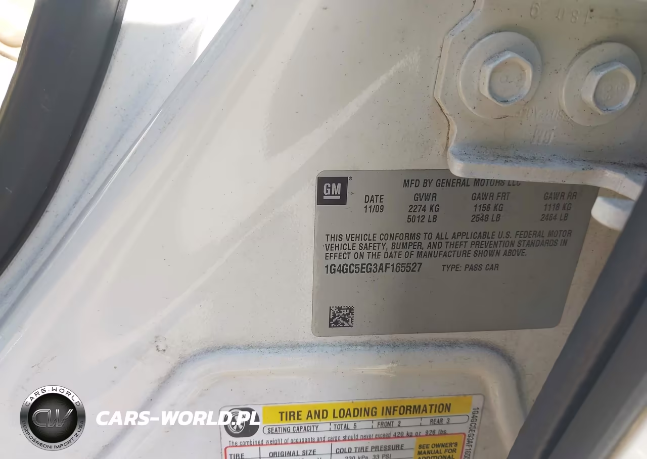 2010 Buick Lacrosse Cxl VIN:1G4GC5EG3AF165527 - 9