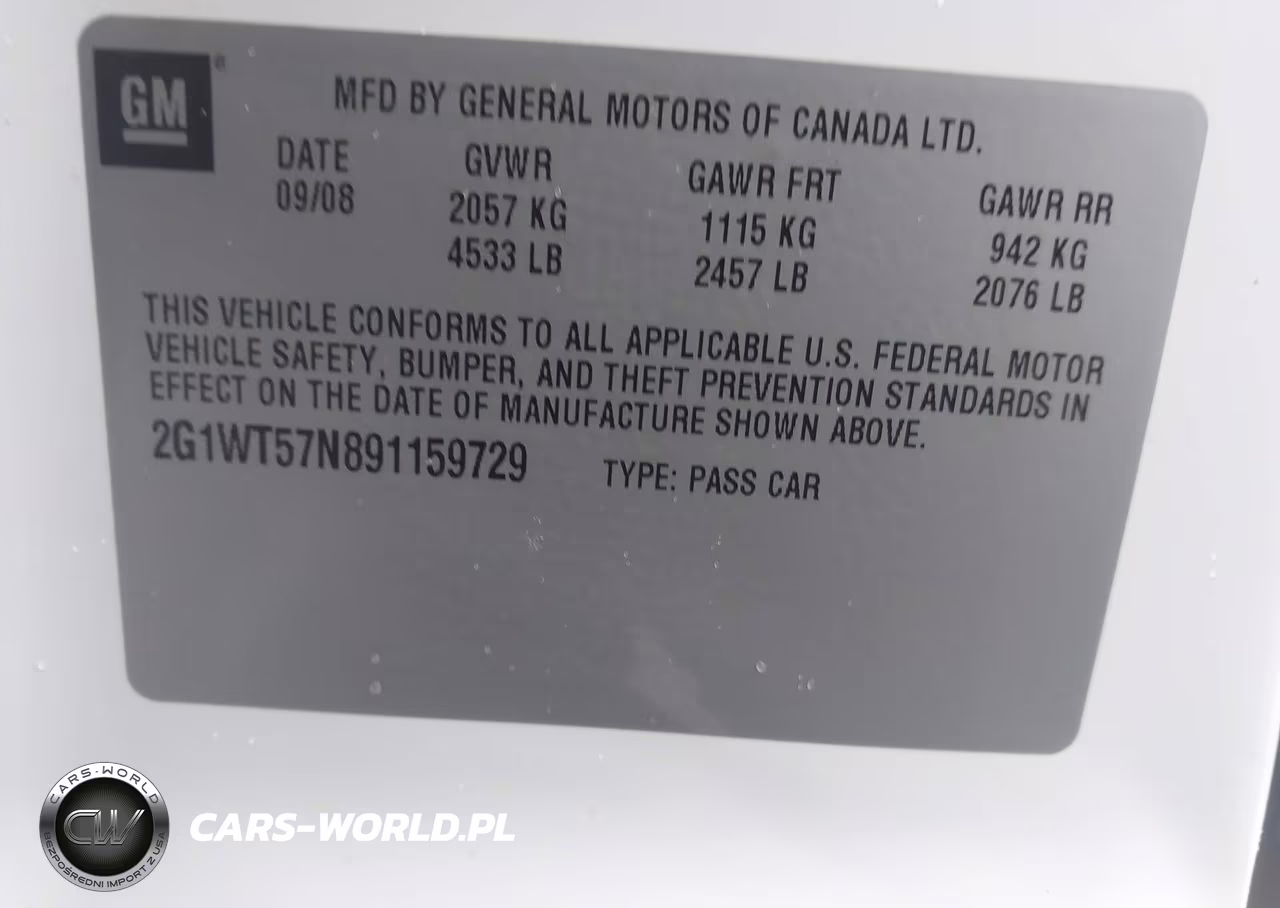 2009 Chevrolet Impala Lt VIN:2G1WT57N891159729 - 9