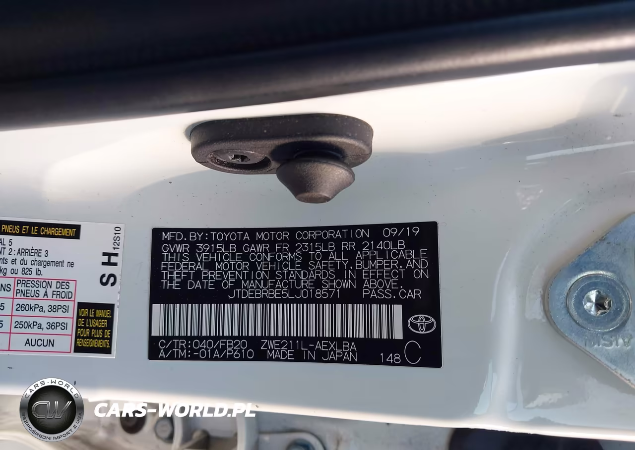 2020 Toyota Corolla Hybrid Le VIN:JTDEBRBE5LJ018571 - 9
