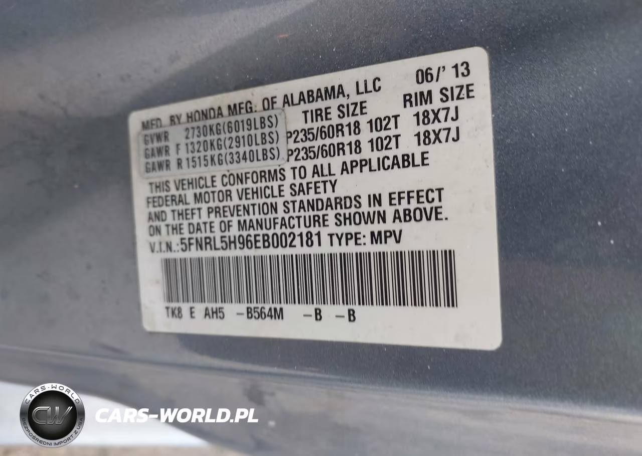2014 Honda Odyssey Touring-Touring Elite VIN:5FNRL5H96EB002181 - 9