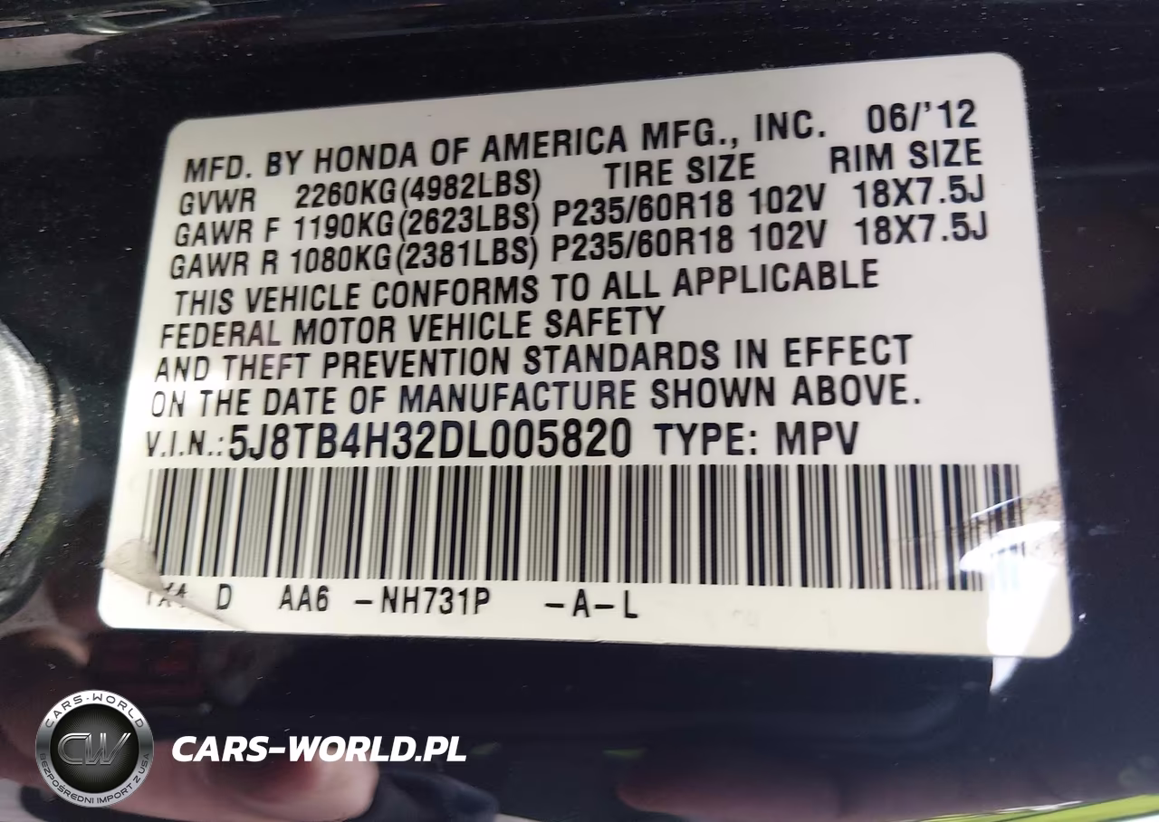 2013 Acura Rdx VIN:5J8TB4H32DL005820 - 9