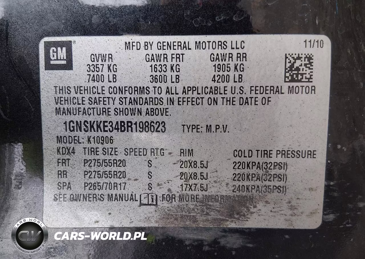 2011 Chevrolet Suburban 1500 Ltz VIN:1GNSKKE34BR198623 - 9
