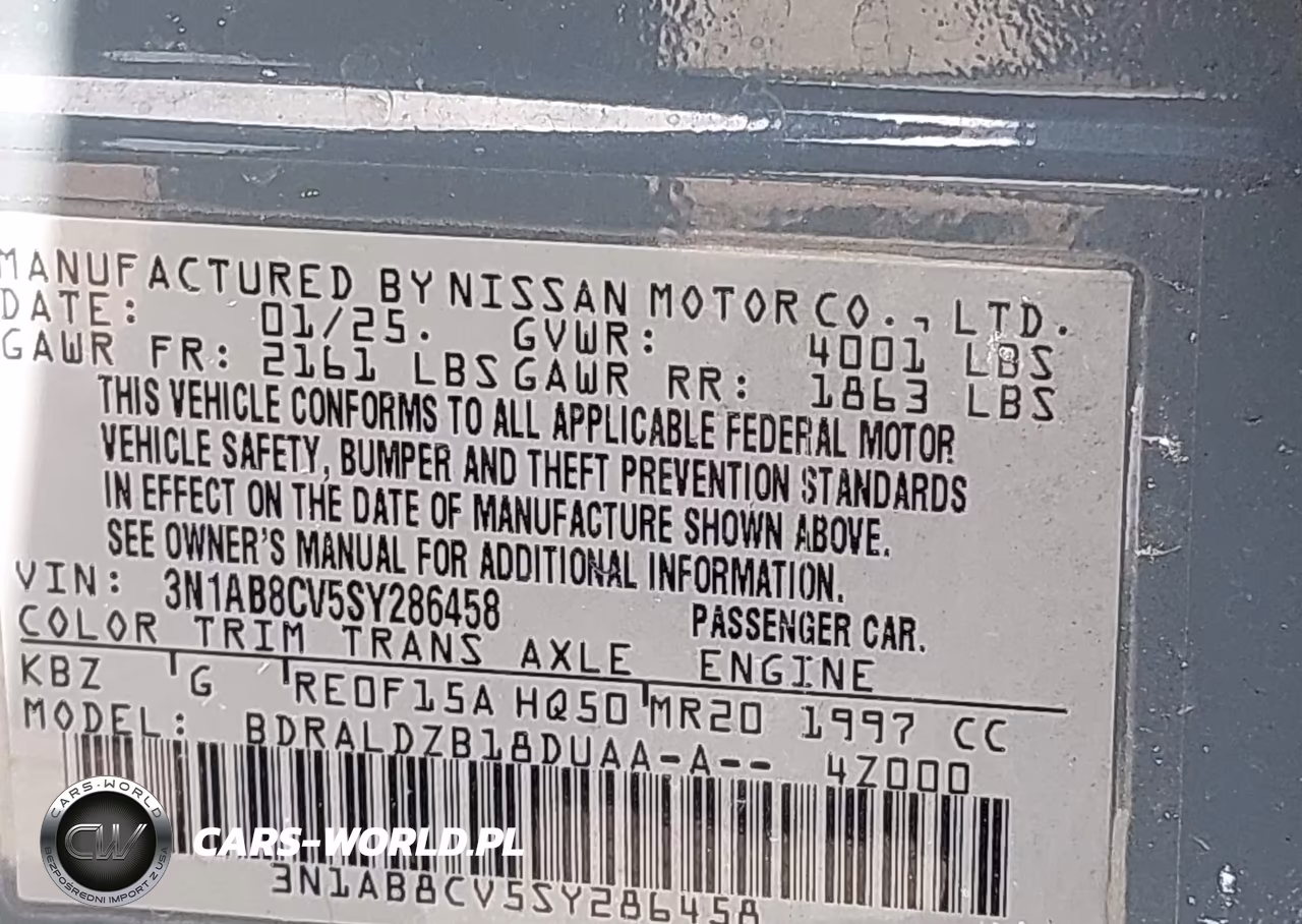 2025 Nissan Sentra Sv VIN:3N1AB8CV5SY286458 - 9