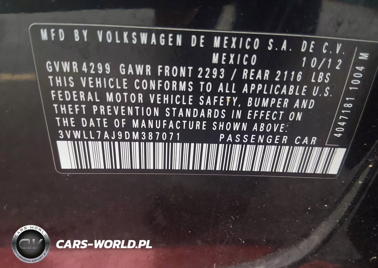 2013 Volkswagen Jetta 2.0L Tdi VIN:3VWLL7AJ9DM387071 - 9
