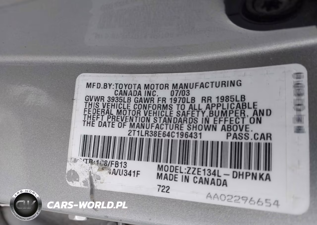 2004 Toyota Matrix Xr VIN:2T1LR38E64C196431 - 9