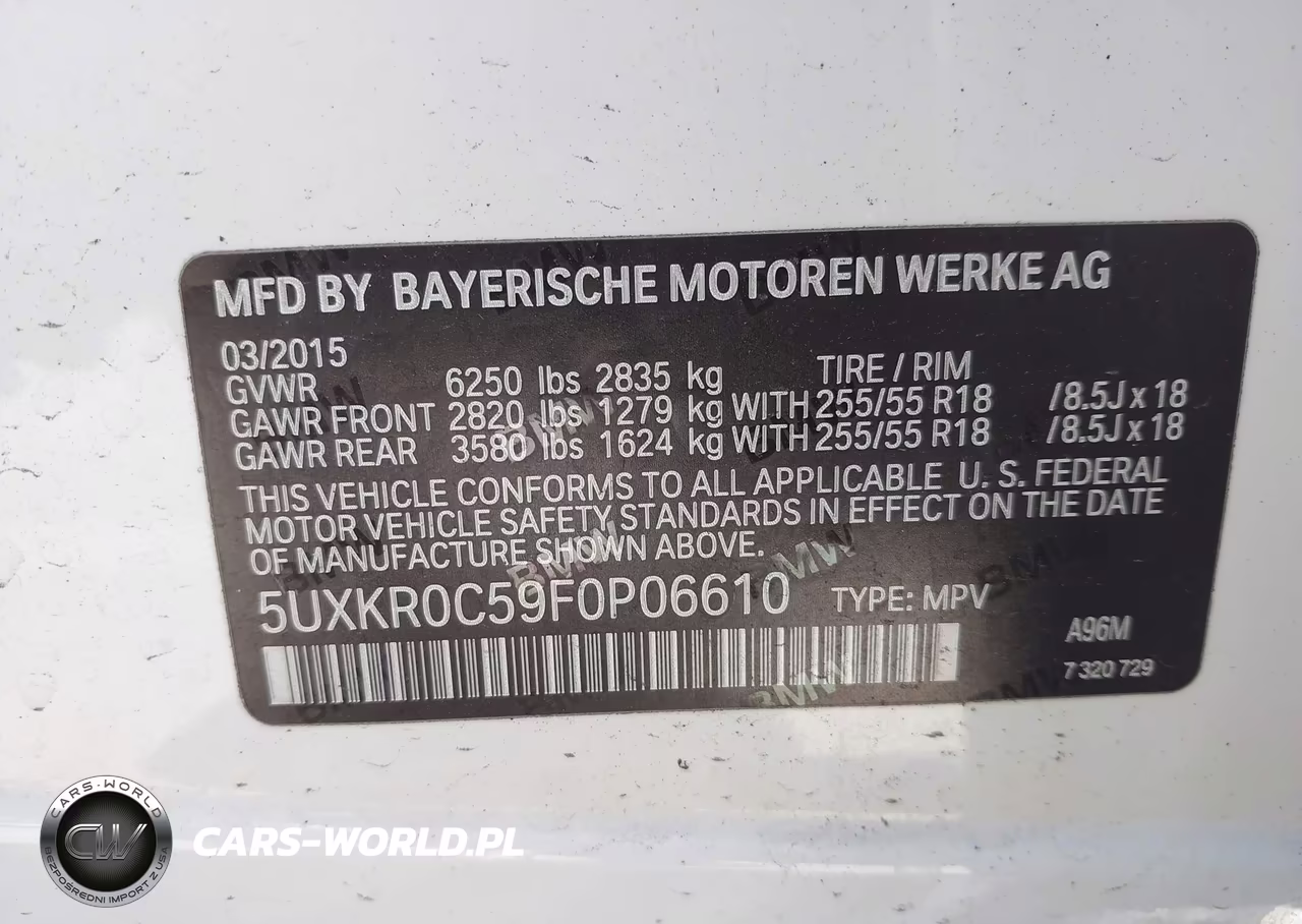 2015 BMW X5 xDrive35I VIN:5UXKR0C59F0P06610 - 9