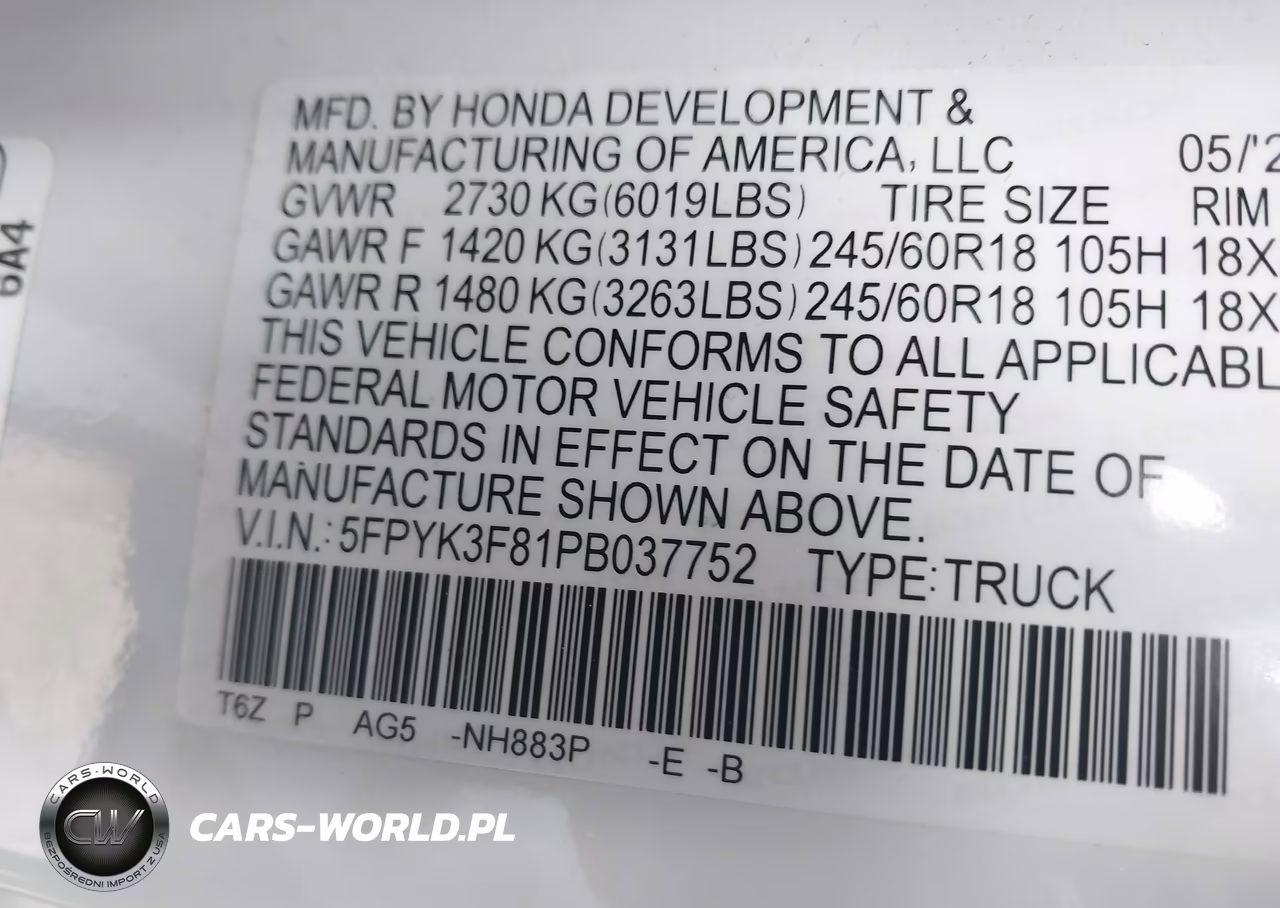 2023 Honda Ridgeline Black Edition VIN:5FPYK3F81PB037752 - 9