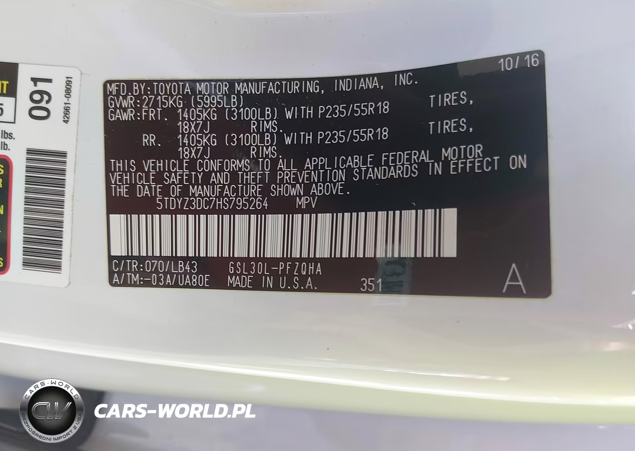 2017 Toyota Sienna Limited Premium 7 Passenger VIN:5TDYZ3DC7HS795264 - 9