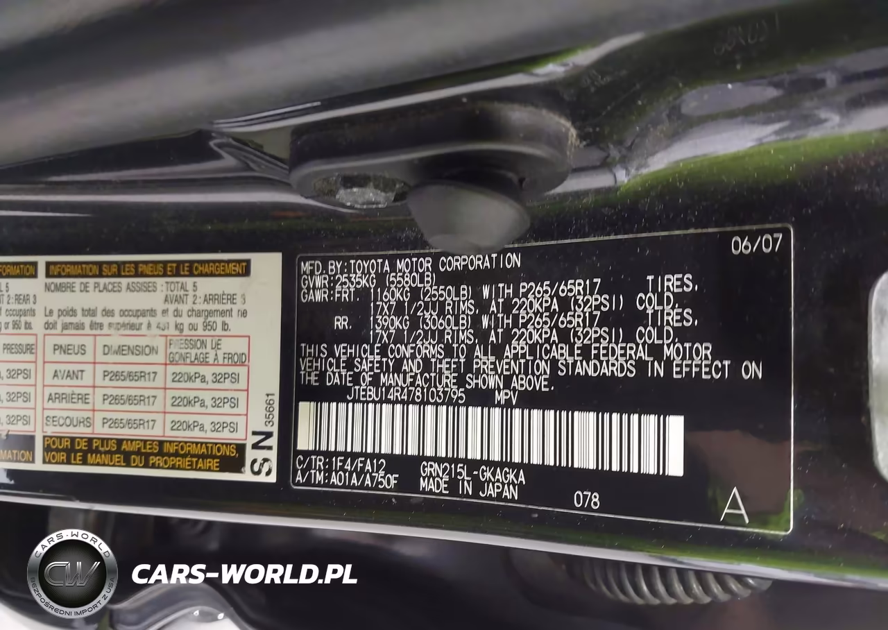 2007 Toyota 4Runner Sr5 V6 VIN:JTEBU14R478103795 - 9