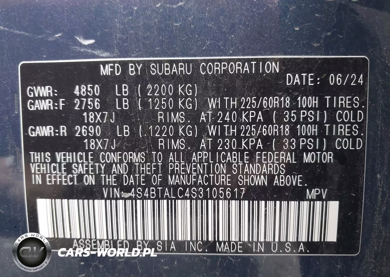 2025 Subaru Outback Onyx Edition VIN:4S4BTALC4S3105617 - 9
