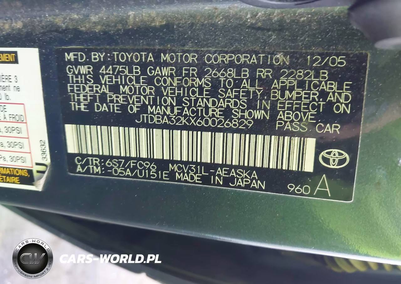 2006 Toyota Camry Se V6 VIN:JTDBA32KX60026829 - 9
