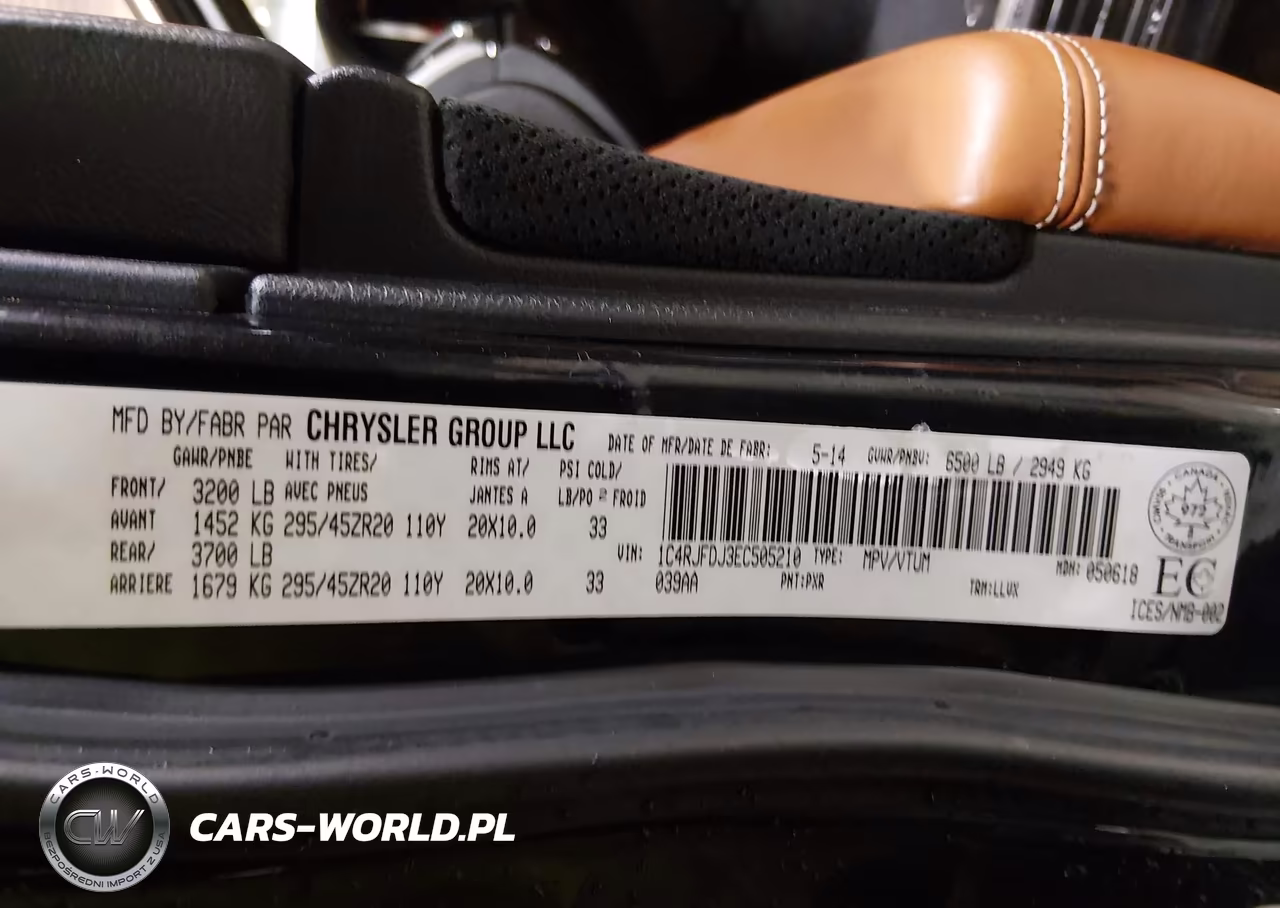 2014 Jeep Grand Cherokee Srt VIN:1C4RJFDJ3EC505210 - 9